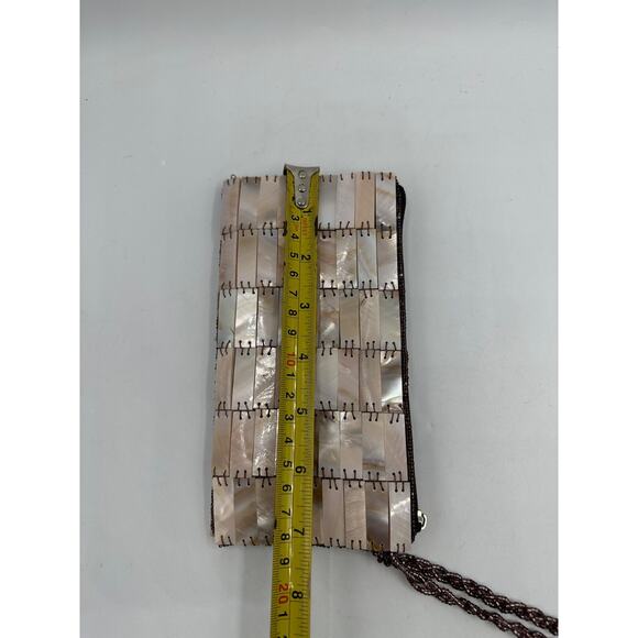 VTG Mother Of Pearl Seashell Clutch Y2K 2000's Mermaid Beach Vacation - Picture 9 of 10
